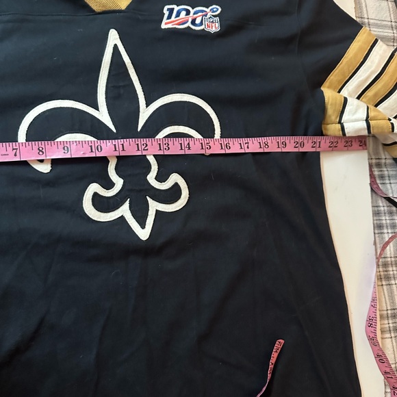 Mitchell & Ness Black New Orleans Saints NFL 100 Long Sleeve Men’s T-Shirt L - Picture 14 of 15